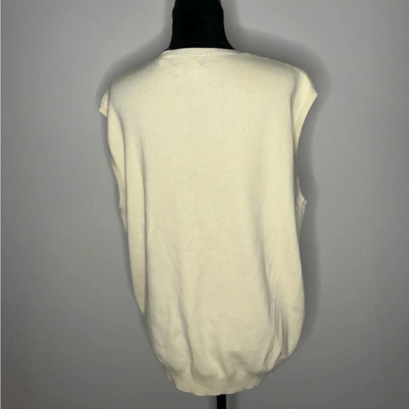 Vintage Sweater Vest 100% Pima Cotton - Picture 4 of 13